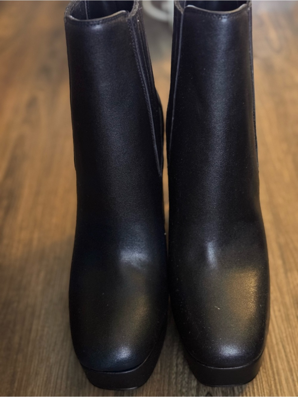 Coach Black Elastic Chelsea Block Heel Booties - Picture 2 of 4
